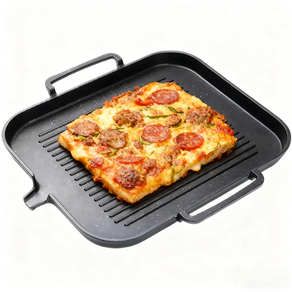 

KOSUN Korean Style Plate Smokeless Nonstick Household Baking Tray Barbecue Plate Fried Steak Pot for Indoor Outdoor Camping Tool