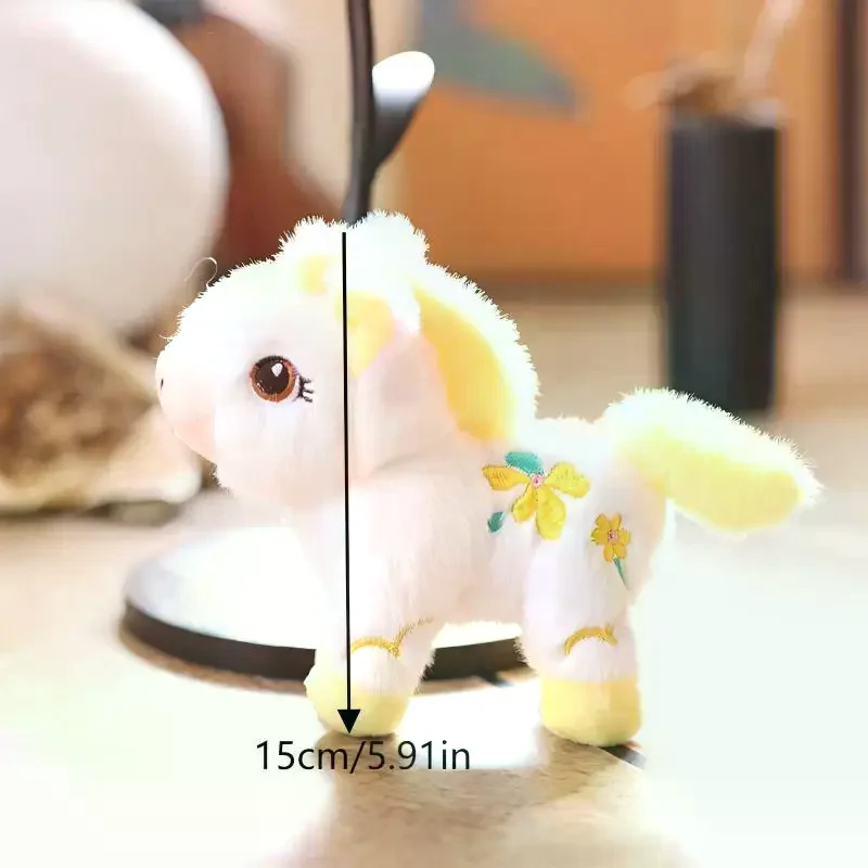 لطيف المهر أفخم المفاتيح الكرتون محشوة دمية حقيبة قلادة معلقة الديكور السنة الجديدة التميمة هدايا عيد الميلاد