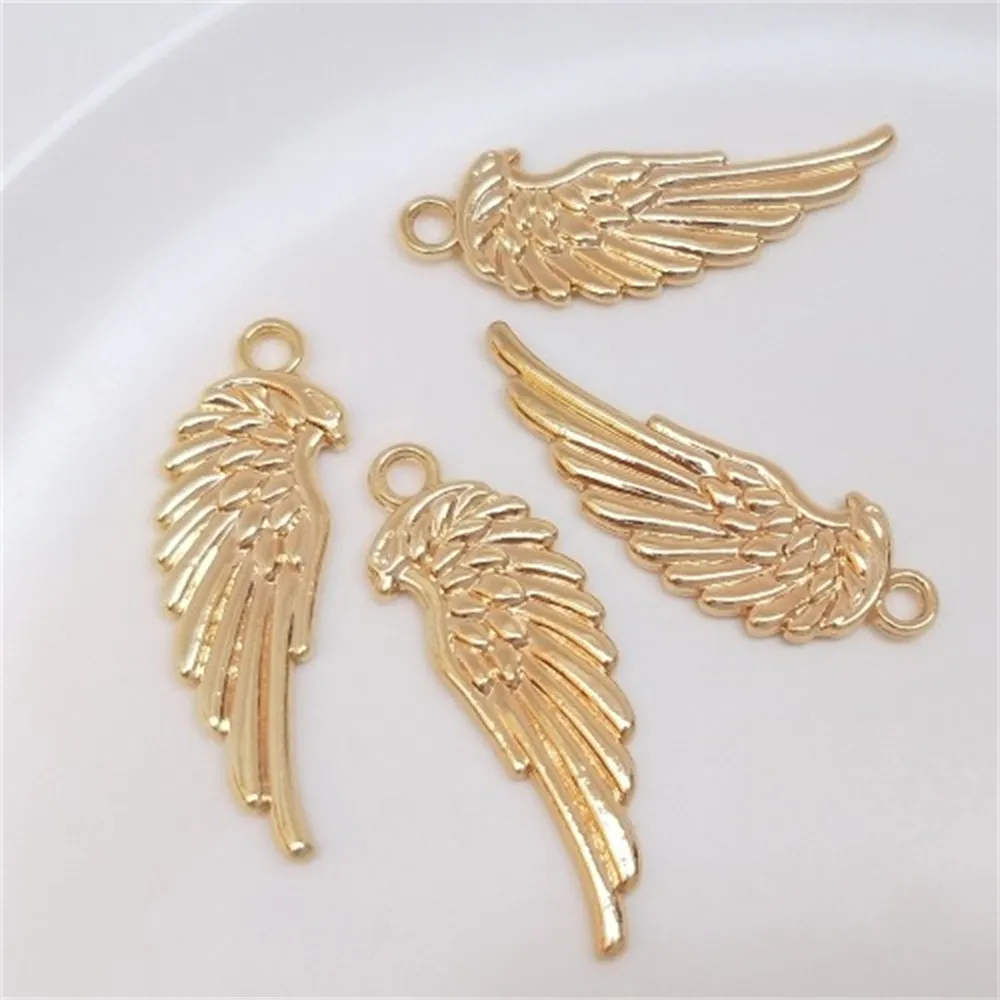 

14K Gold European and American Eagle Wing Pendant Feather Pendant Handmade Diy Necklace Jewelry Pendant Accessories K076