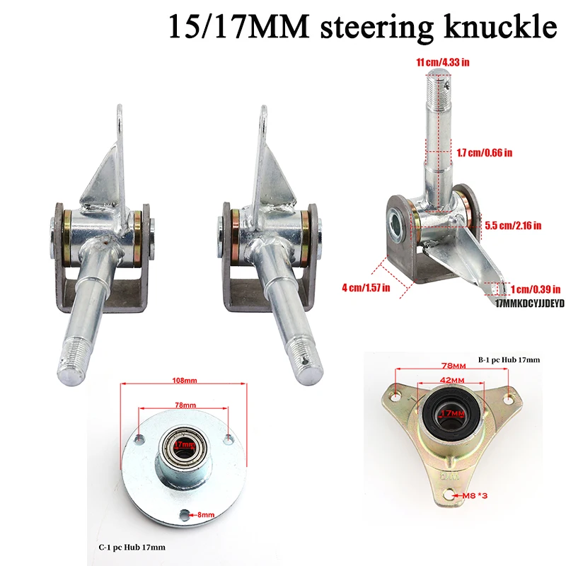 DIY Go Kart Steering For 110cc 168 200F Karting Go Kart Buggy ATV UTV Quad Bike Parts flangeHot