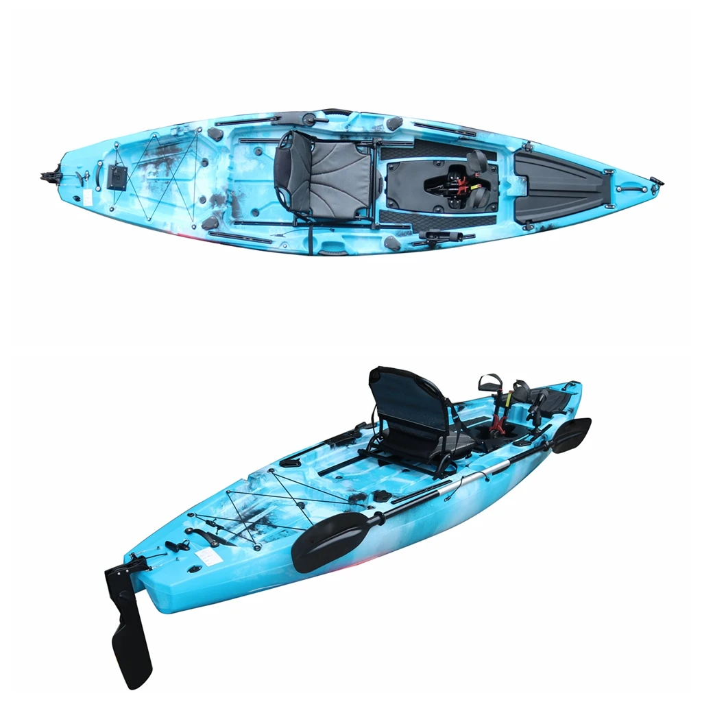 

Vicking Hot Selling 3.6m/12ft Sit-On-Top Fishing Kayak Single Pedal Aluminum HDPE Hull for River Use