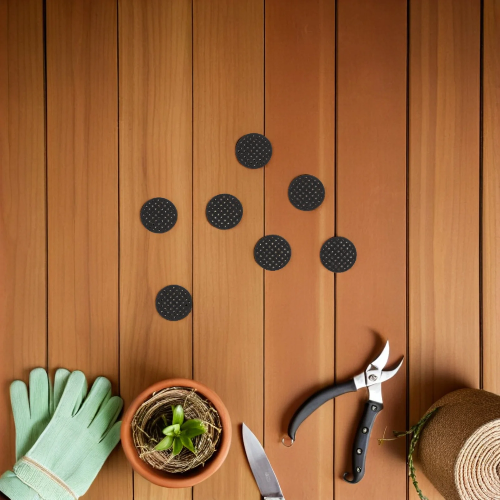 

300Pcs Flower Pot Mesh Pads 2.5cm Reusable Breathable Drainage Screen for Bonsai Succulents Planters Indoor Outdoor Gardening