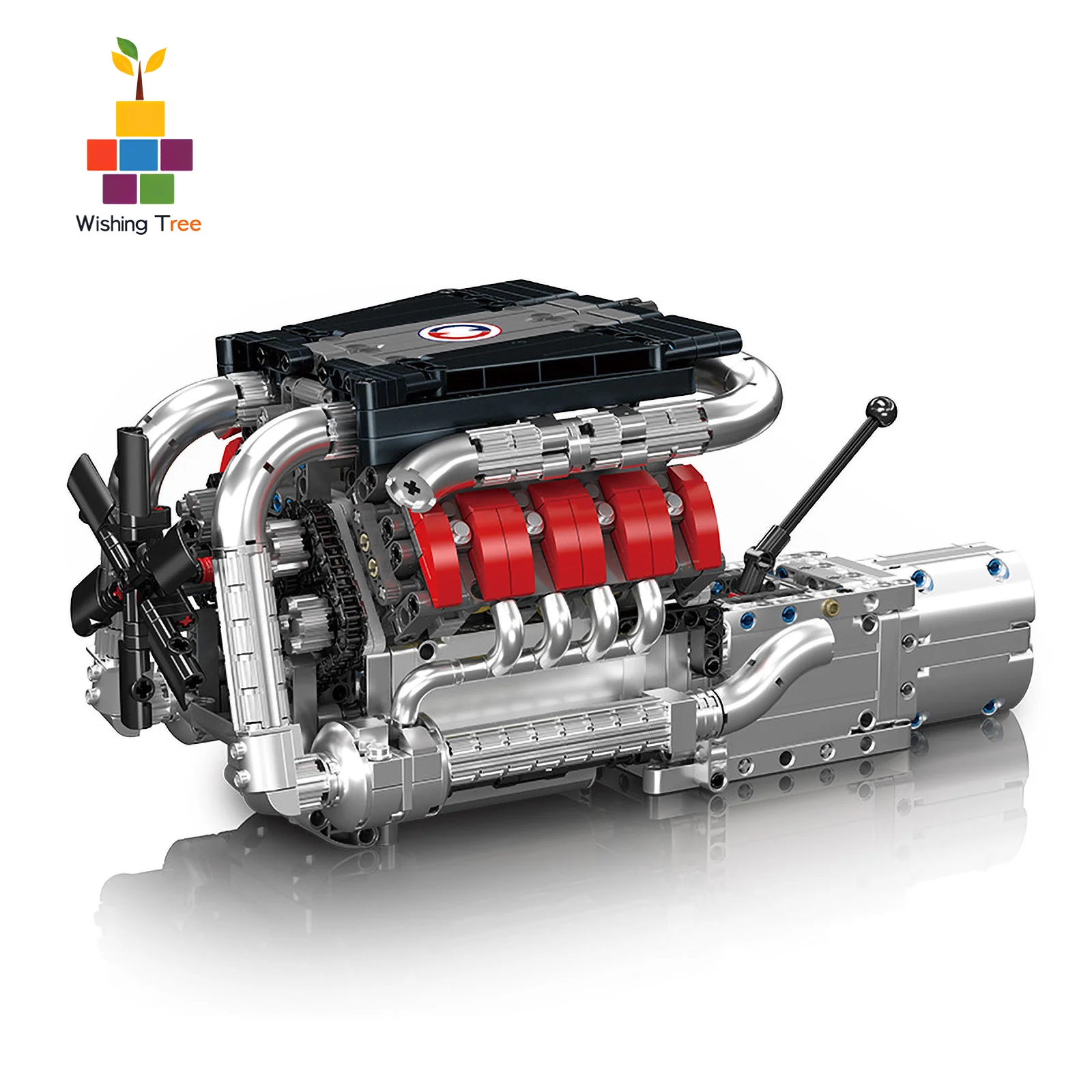 Mould King 10203 MB Merc V8 Kit de construcción motorizado con accionamiento eléctrico, modelo de coche técnico de 1169 piezas para coleccionistas de adultos