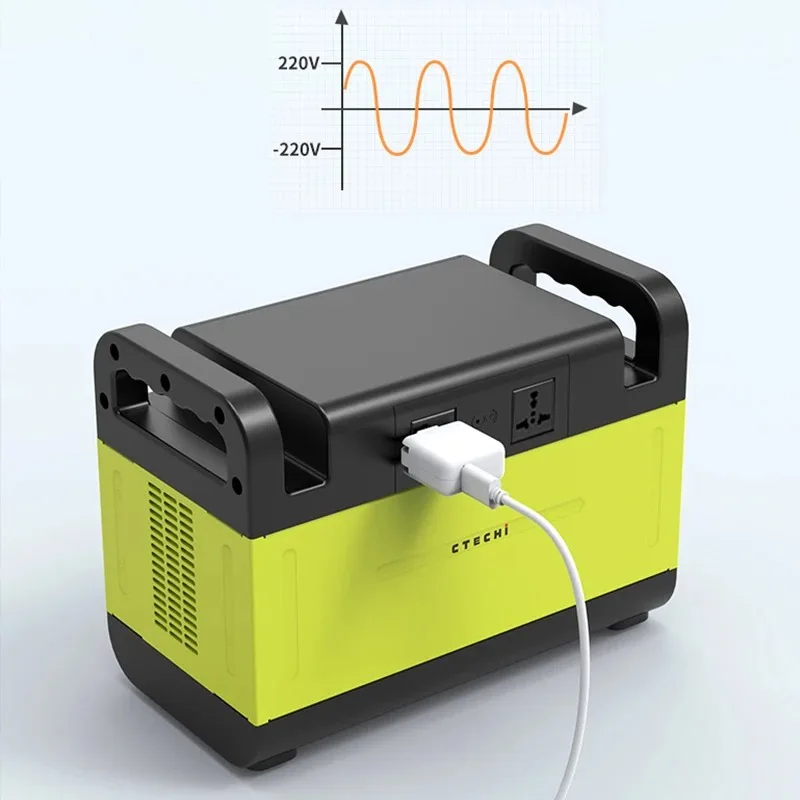 Estación de Energía Portátil CTECHi 110V 220V 1500W, Generador Solar, Fuente de Energía de Emergencia