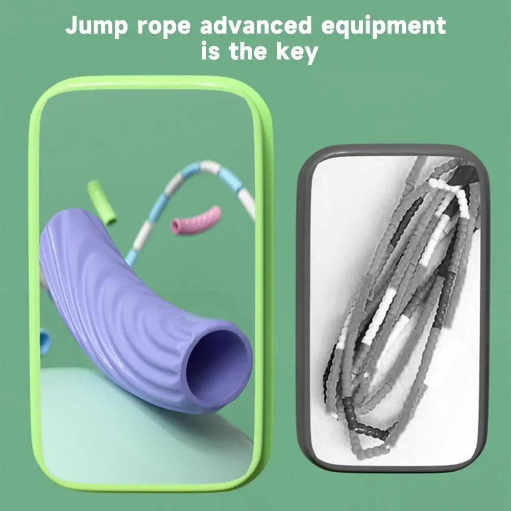 Fitness Skipping Rope 280cm Kids Skipping Rope with Segmented Soft Beads Adjustable Non-slip Handles Tangle-free for Physical