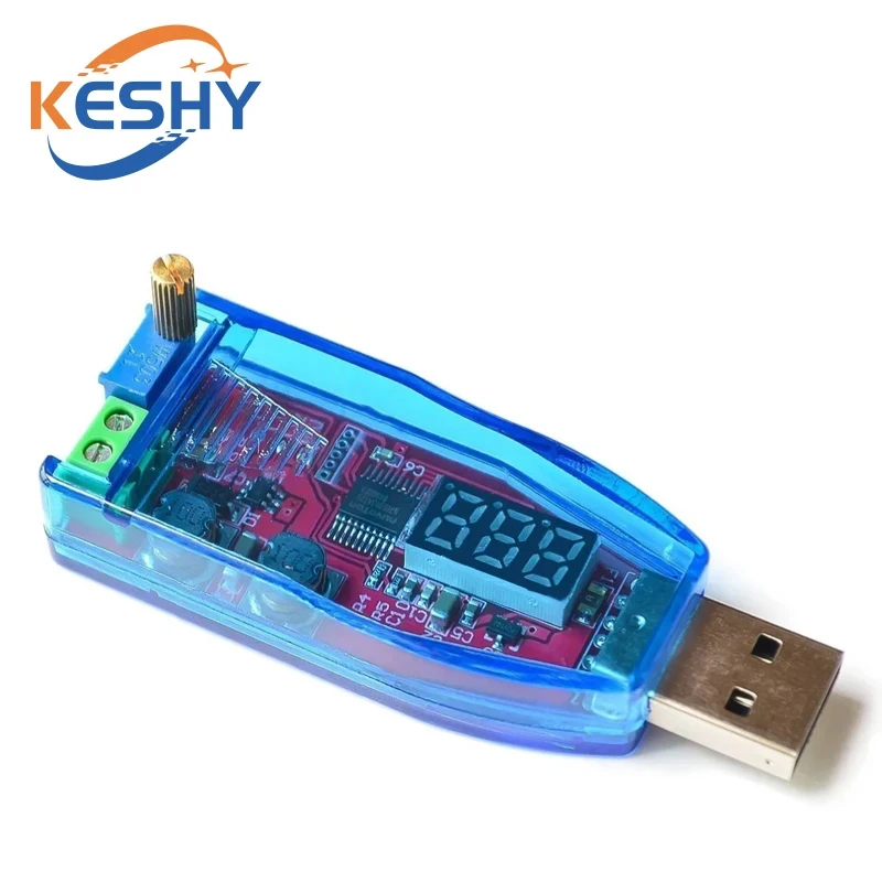 DC-DC 5V to 3.3V 9V 12V 24V USB Step UP / Down Power Supply Module Adjustable Boost Buck Converter Out DC 1.0V-24V With Case