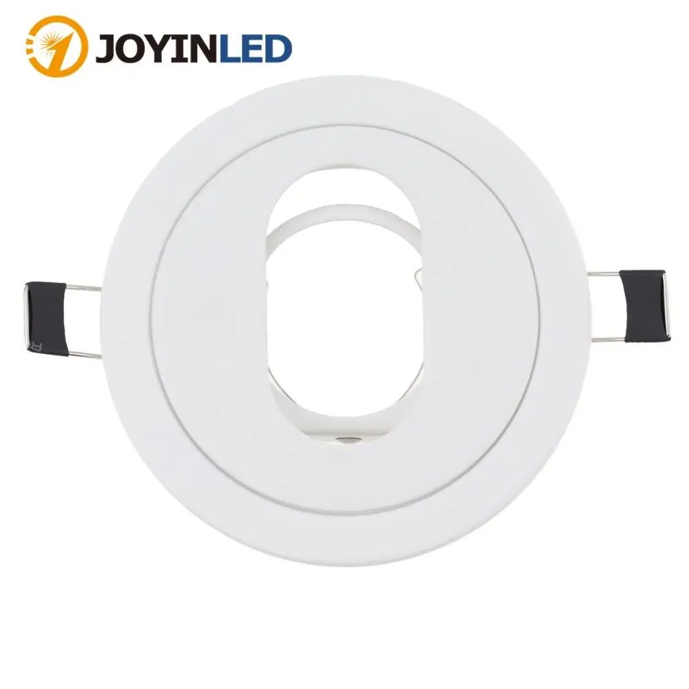 

Hot Sale White Round Recessed Spotlight Mounting Frame MR16 GU10 Socket Adjustable Ceiling Fitting Hole Lamp Lighting Fixtures