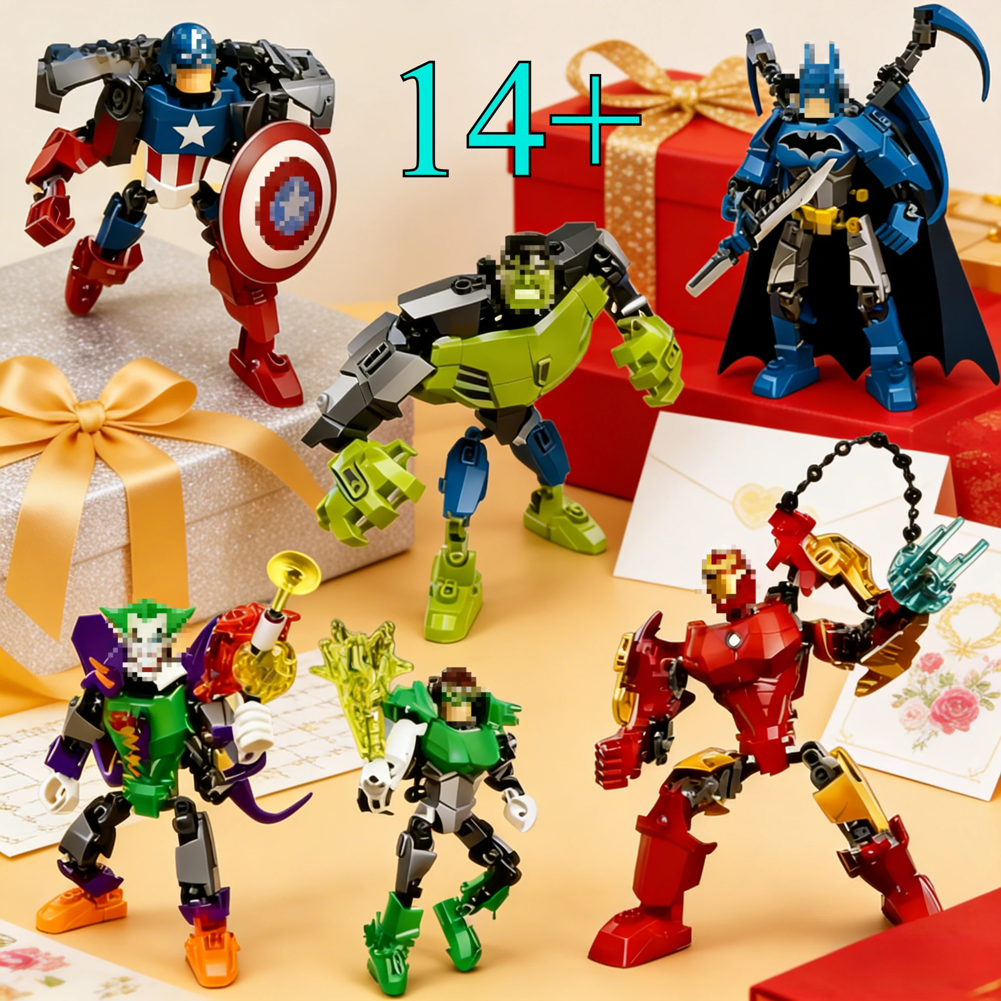 

Наборы строительных блоков серии Hero 4526, 4530, 4597, 4528, 4529, подходящие для рождественских подарков, совместимые с деталями Lego.