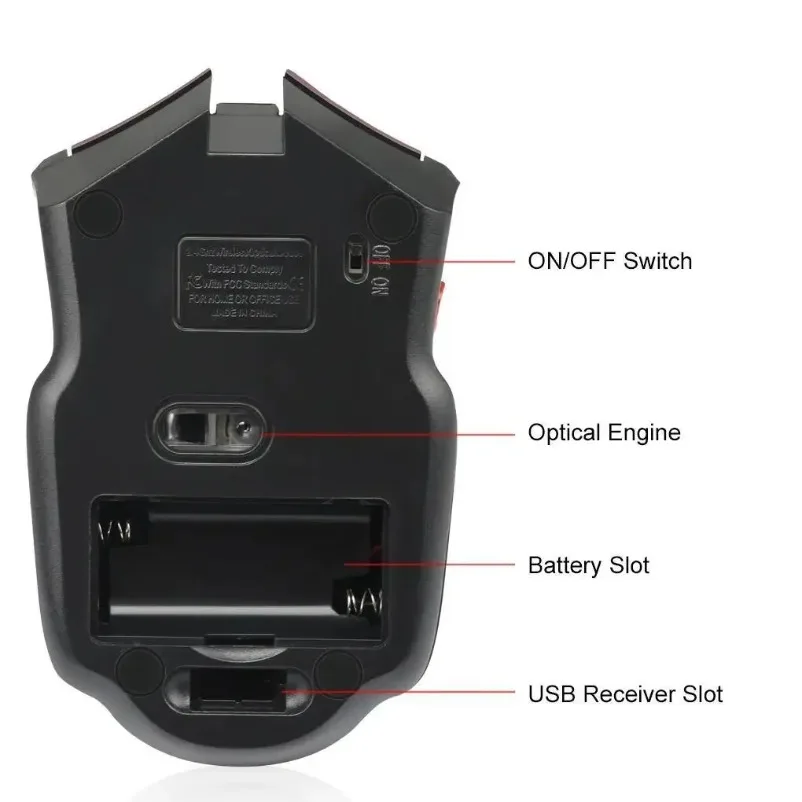 2.4g mouse sem fio 1600dpi mouse óptico gamer para computador 6 botões mouse sem fio com receptor usb para pc portátil acessórios