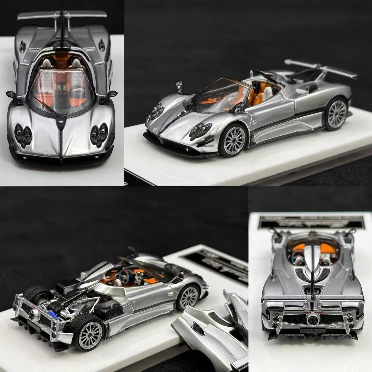 Modellino Auto HKM Pagani Zonda 760 Roadster 2022 Convertibile 1:64, Simulazione Realistica ad Alta Definizione in Metallo Pressofuso, Regalo Perfetto