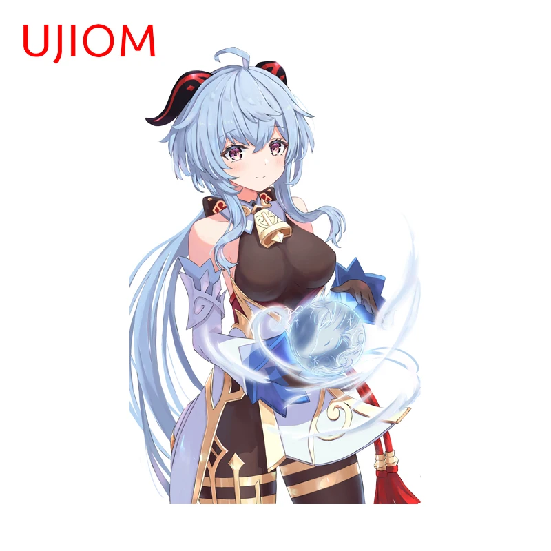 UJIOM Genshin Impact Hentai Ganyu Wall Sticker Interesting Trendy Portable Art DIY Home Decal Ingenious Computer Case Decor