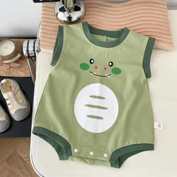 Dinosaur Baby Summer Romper Cotton Korean Infant Jumpsuits for Girls Boys Clothes Sleeveless Toddler Outfit Kids Onesie