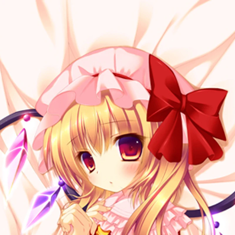 New Pattern Dakimakura Anime Flandre Scarlet Double-sided Print Life-size Body Pillow Cover Bedding Gifts