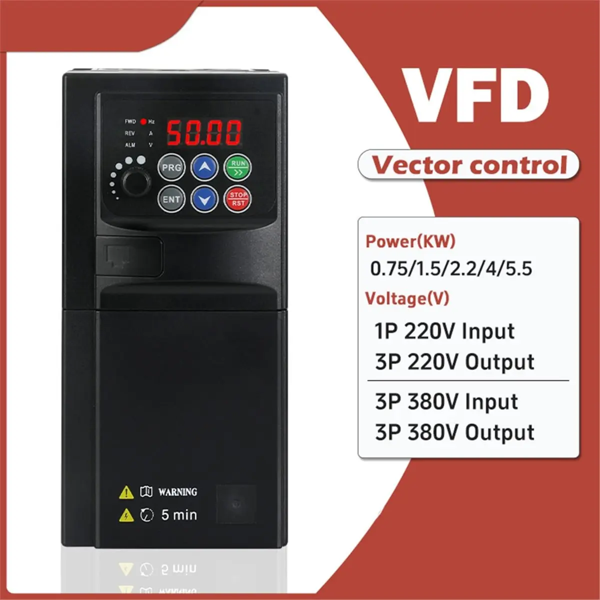 A10I 1.5/2.2 KW VFD Frequency Converter 380V Inverter Variable Frequency Drive for 3phase Motor Speed Control 380V-1.5KW