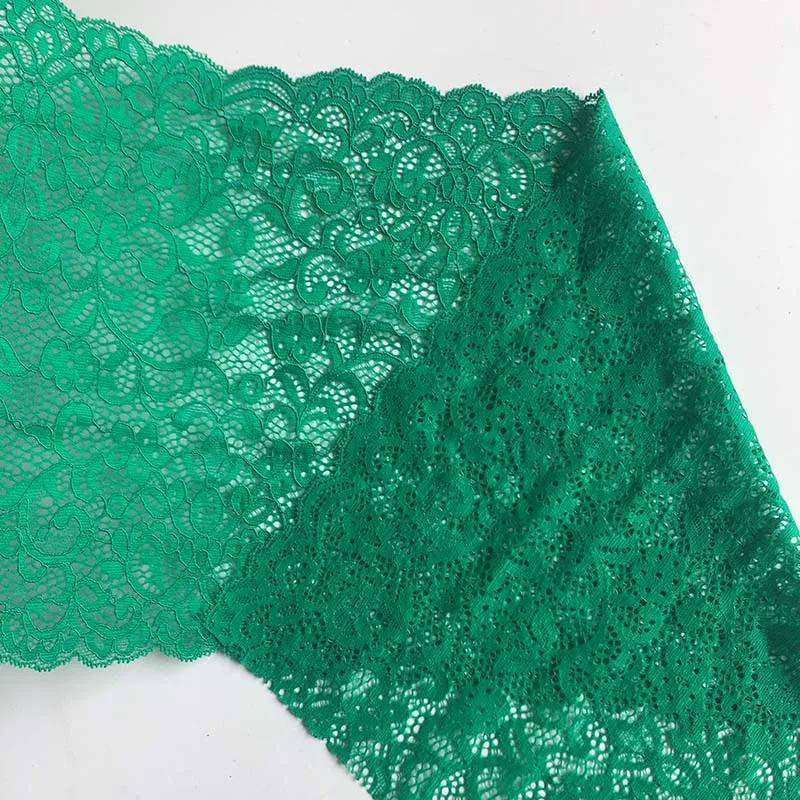 Stretch Elastic Lace Trims para costura lingerie, verde, roupa interior, sutiã, vestido de dança, decoração, 30 jardas, 2024, 2024