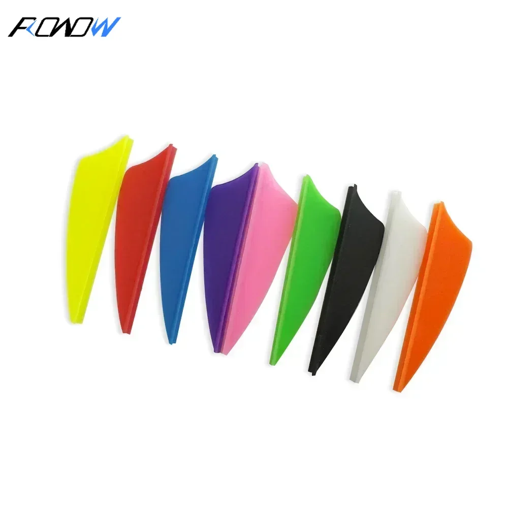 ROWOW 60pcs Archery 2.5'' Plastic Arrow Vanes Feather Accessories for Carbon Arrow Shaft Arrow DIY Shooting Hunting