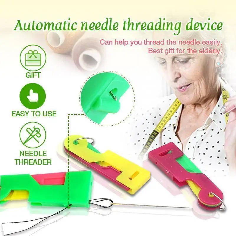 Automatic Needle Threading Device Tools Automatic Threader Elderly Guide Needle Easy Device Household Accessories