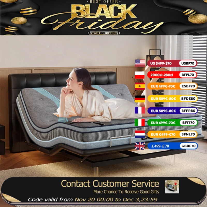 

Electric Leather Luxury Bed Modern Adults Design Multifunctional Loft Double Bed Space Saving Mattress Lit 2 Personnes Furniture