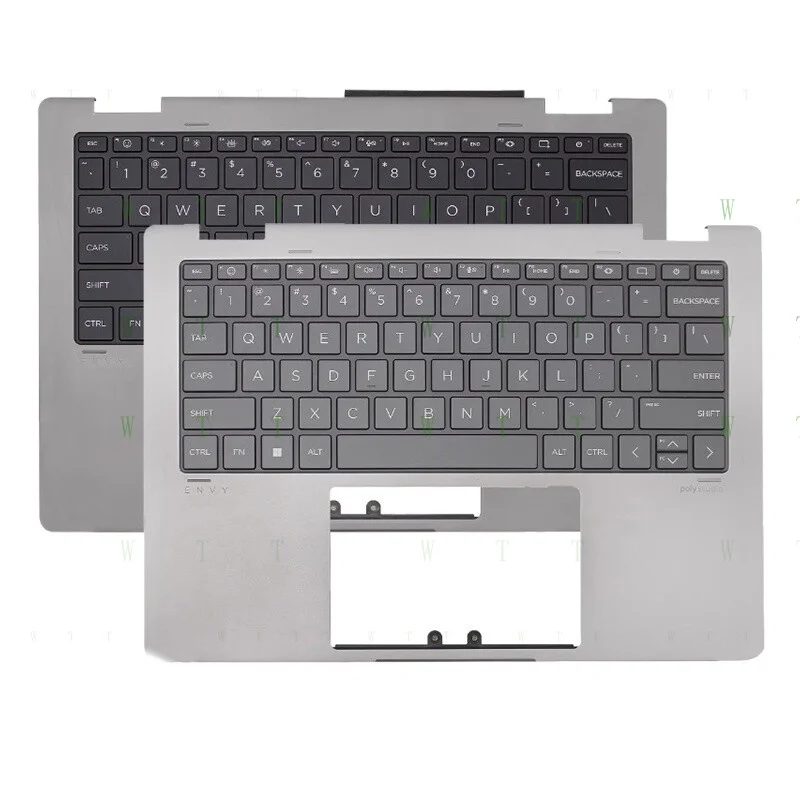 

ММ для HP ENVY X360 14-FA 14-FC TPN-C173 2-в-1 чехол для упора для рук с подсветкой клавиатуры США
