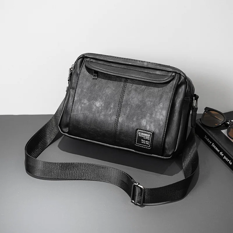 

Новый дизайн, сумка через плечо, мужская модная квадратная мужская сумка через плечо, большая вместительная сумка через плечо, сумки из мягкой искусственной кожи
