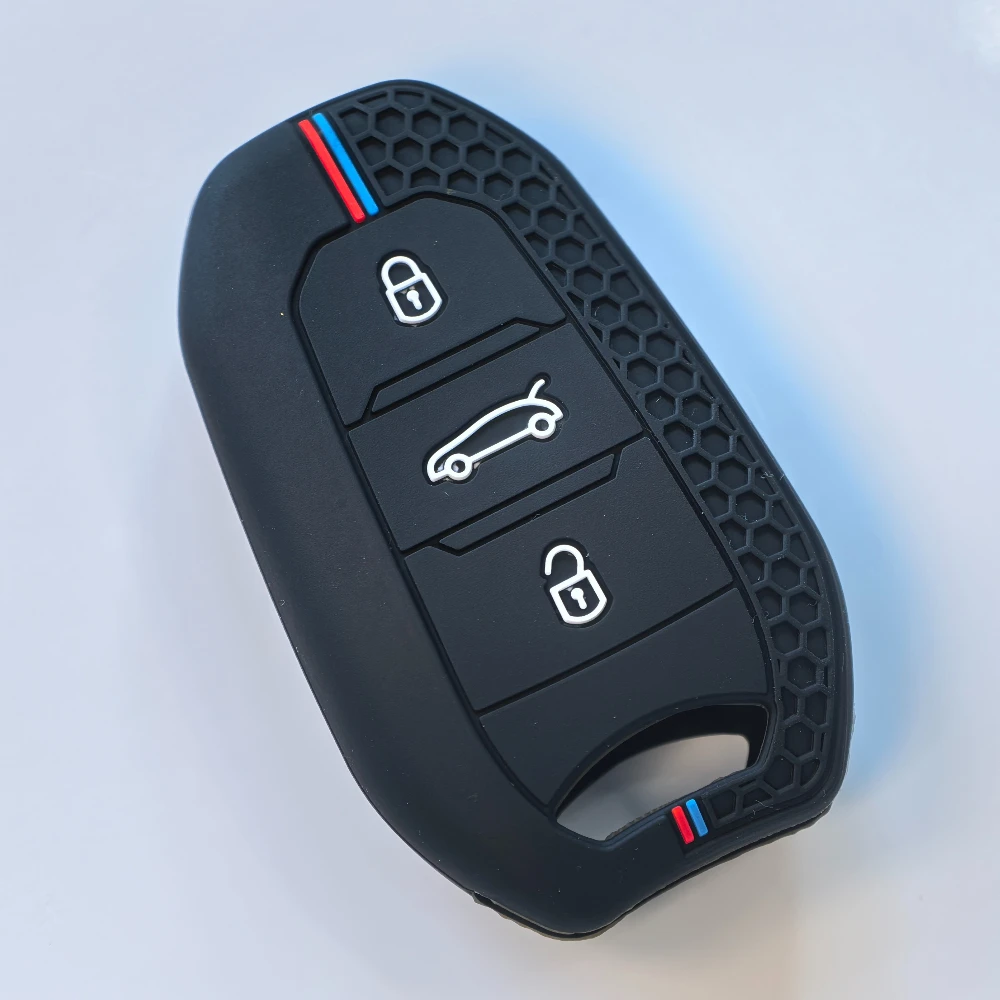 

Silicone Key Cover Key Case Car Keychain Fob For Peugeot 3008 307 308 207 208 407 508 206 2008 301 5008 For Citroen C2 C3 C4 C5