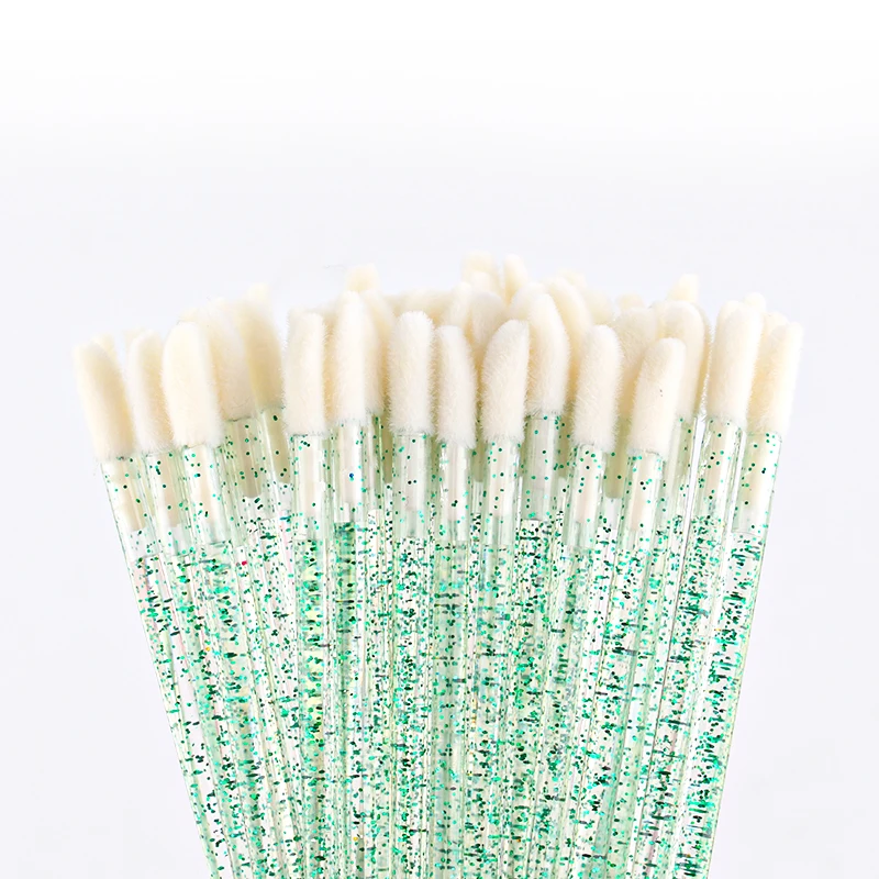 卸売 QIWU 50本入り リップブラシ まつげエクステ マスカラアプリケーター まつげ メイクブラシ 口紅ワンドセット メイク道具