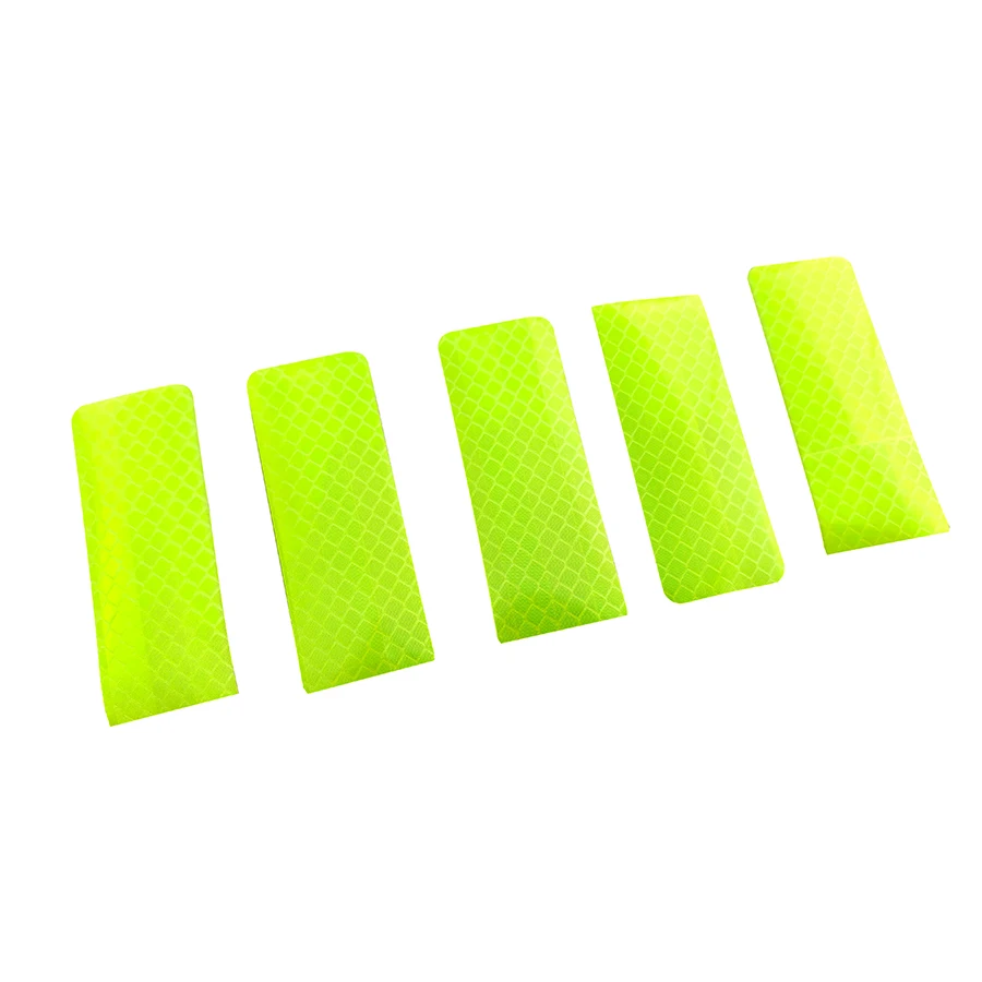 ملصقات عاكسة ليلية للسيارة تحذيرية من PET مضادة للتصادمات ملصقات مضيئة مقاومة للماء على مستوى الماس للسلامة المرورية على الطرق 5 قطع #4