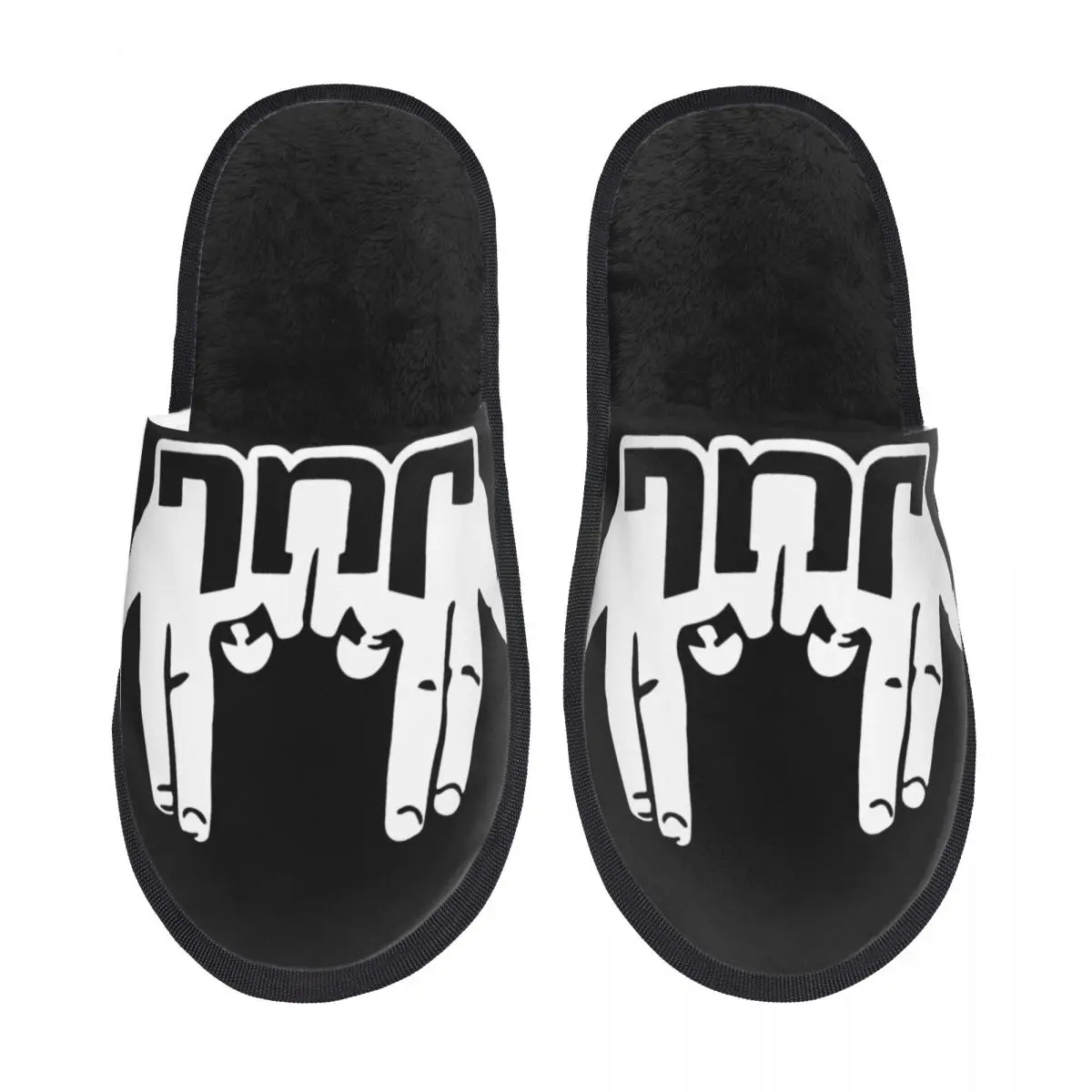 Jul Sign Winter Cotton House Slippers Indoor Rapper Soft Household Fur Slippers Slides Anti Slip