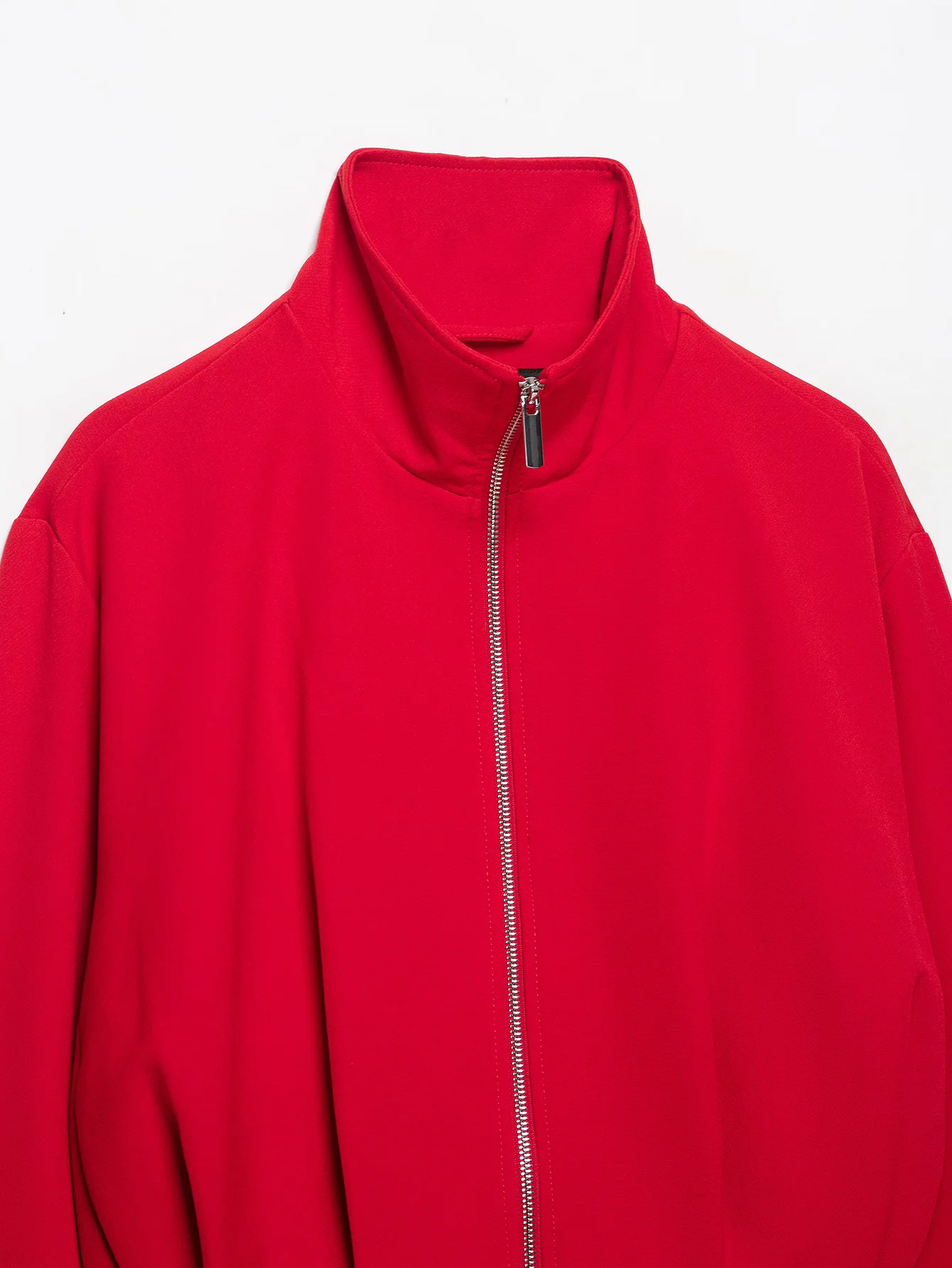 KONDALA Women Minimalist Chic Pleated Zipper Jacket 2026 Early Autumn/Fall Fashion Street Elegant Jacket Commute Leisure Jacket