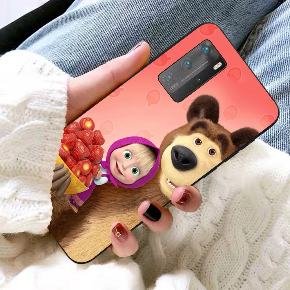 Girl And The Bear Phone Case For Huawei P 8 9 10 20 30 40 50 Pro Lite Psmart Honor 10 lite 70 Mate 20lite