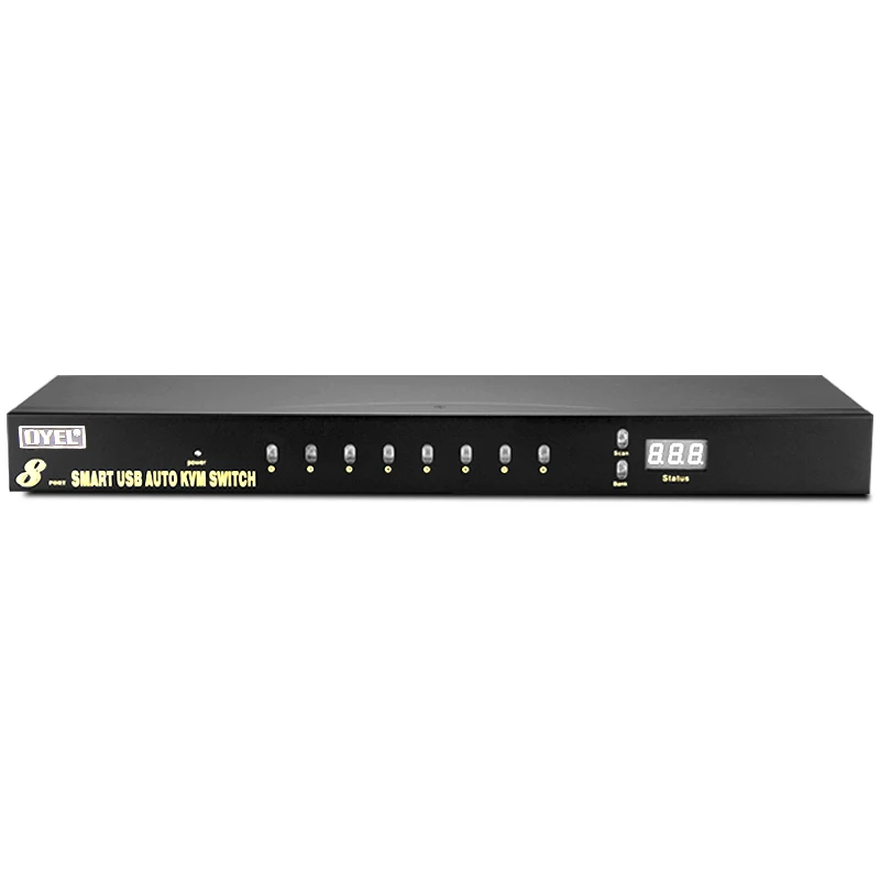 Factory OEM 8 port Automatic USB VGA KVM switch hgh quality 8 input 1 output with usb hub support 1920X1440@60HZ