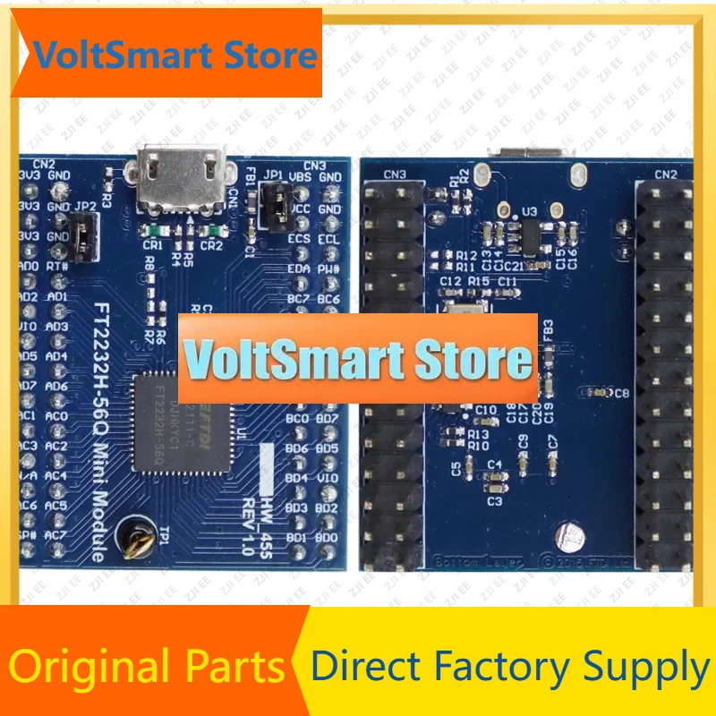 VoltSFT2232H-56Q Mini Module High-Speed USB 2.0 To UART/FIFO/MPSSE For FPGA MCU Embedded Development