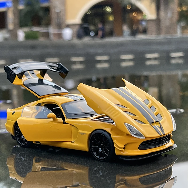 

1:32 Viper ACR SRT Alloy Sports Car Model Diecasts Toy Metal Vehicles Car Model Simulation Sound and Light Boy Kids Toy Gifts