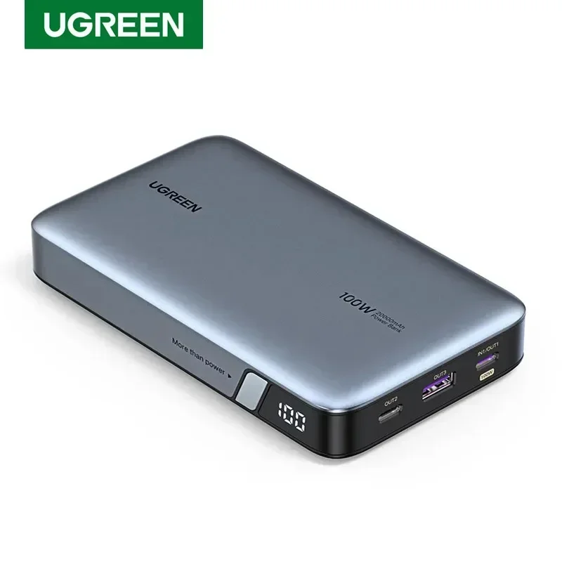 UGREEN 100W Power Bank 20000mAh Fast Charge Type C 3-Port Digital Display High Quality Fast Recharge Power Bank for Mobile Phone