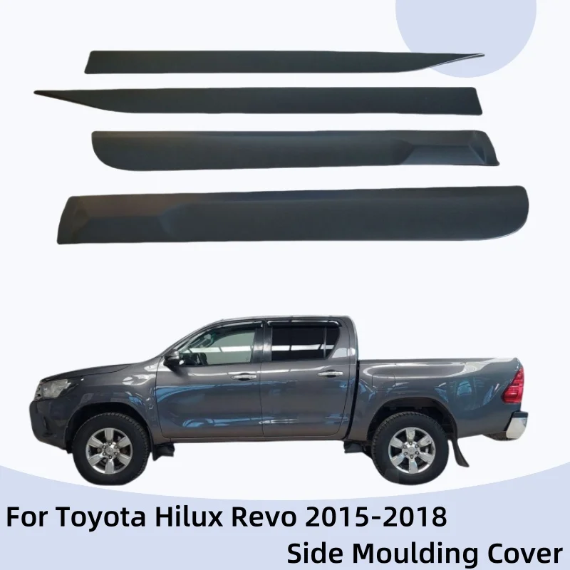 

Car Stickers Components Decorate Side Moulding Cover Exterior For Toyota Hilux Revo 2015 2016 2017 2018 2019 Trim Paste Style