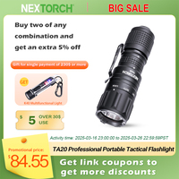 Nextorch TA20 1000 Lumens Military Tactical Flashlight,High Power LED Flashlight,USB-C Rechargeable Battery,edc,camping torch