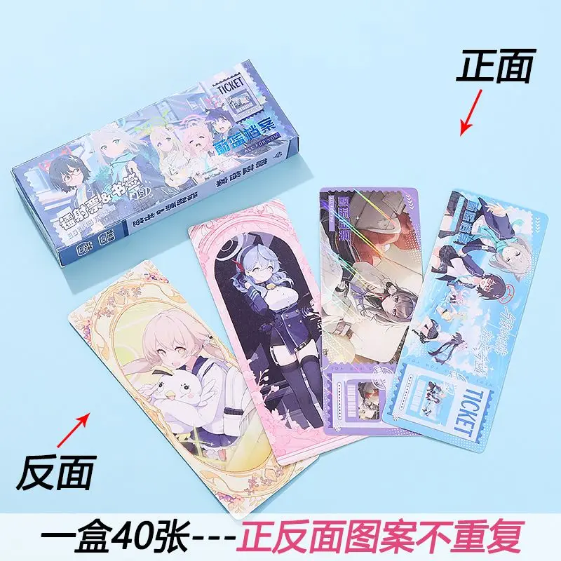 40PCS Anime Blue Archive Takanashi Hoshino Laser Lomo Card Photocard HD Small Album Photo Cards For Fans Collection Postcard