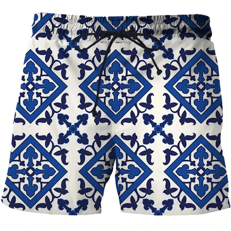 

Summer Fashion New Art Print 3d Ethnic Style Beach Shorts For Men Women Kids Casual Swimming Trunks Gym Board Ice Mens Shorts