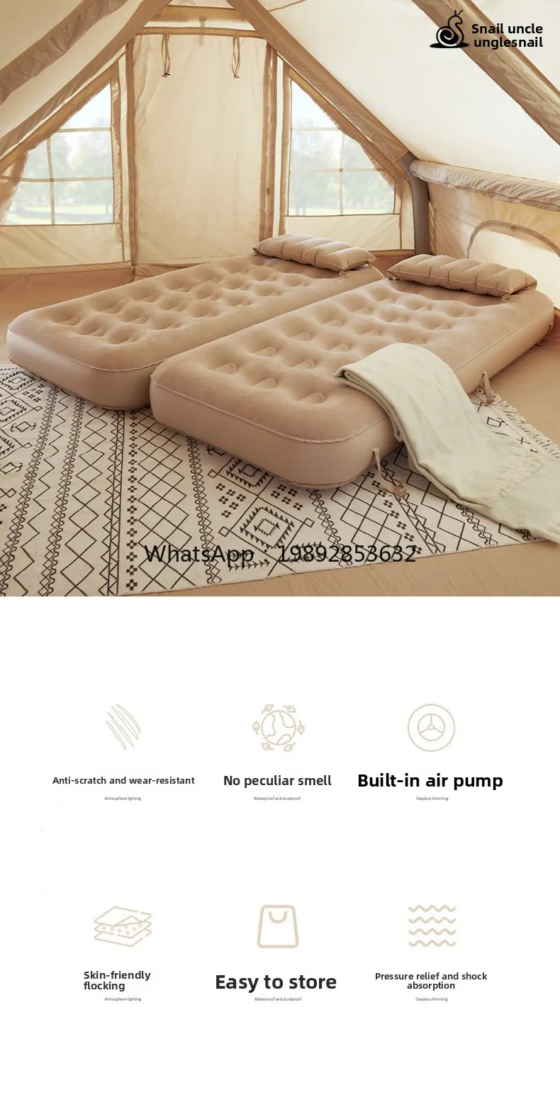 YFY التلقائي سرير قابل للنفخ في الهواء الطلق التخييم وسادة الحلزون العم خيمة نفخ فراش المنزل استخدام الأرض حصيرة وسادة هوائية السرير