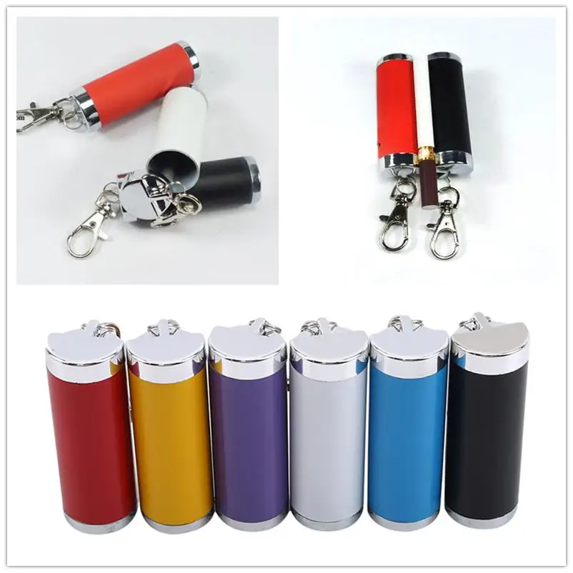 Portable Smoke Pocket Ashtray Multicolor Car Cigarette Mini Ash Organizer With Keychain Outdoor Beach Useful 2023 New