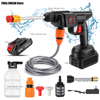 21V Cordless High-Pressure Water Gun 50bar Wireless Foam produce 50BAR Car wash Gun for Auto Home Garden Machine Tool