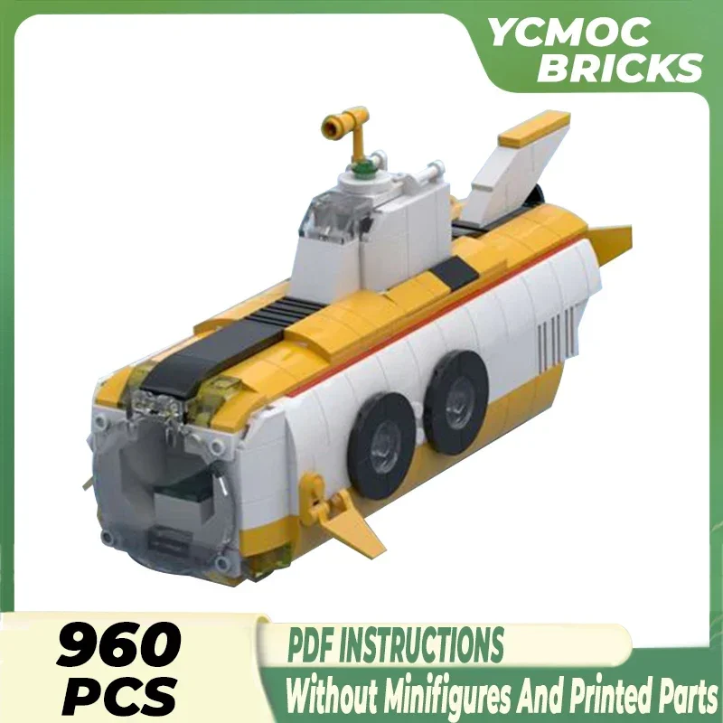 Military Ship Model Moc Building Bricks Underwater Travel Submarine Technology Blocks Gifts Christmas Toys DIY Sets Assembly