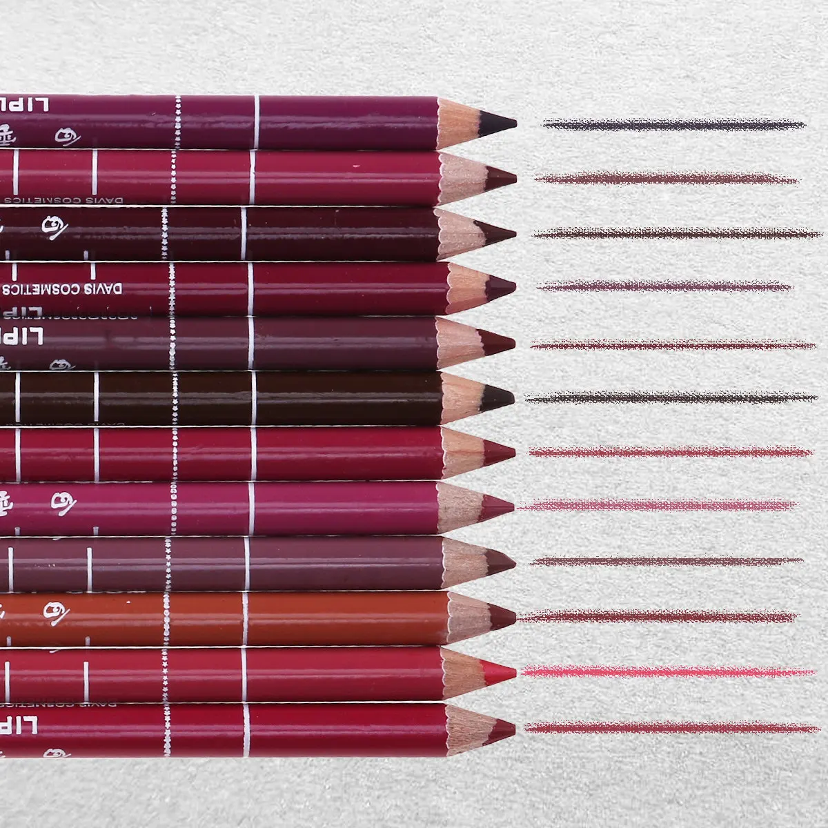 

12Pcs Waterproof Lip Liner Pencil Set Smooth Non-Drying Longwear Natural Look for Bridal Party Everyday Wear Lipliner Pencils