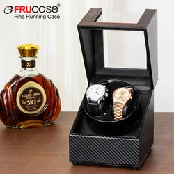 FRUCASE PU Watch Winder for Automatic Watches Watch Box USB Charging