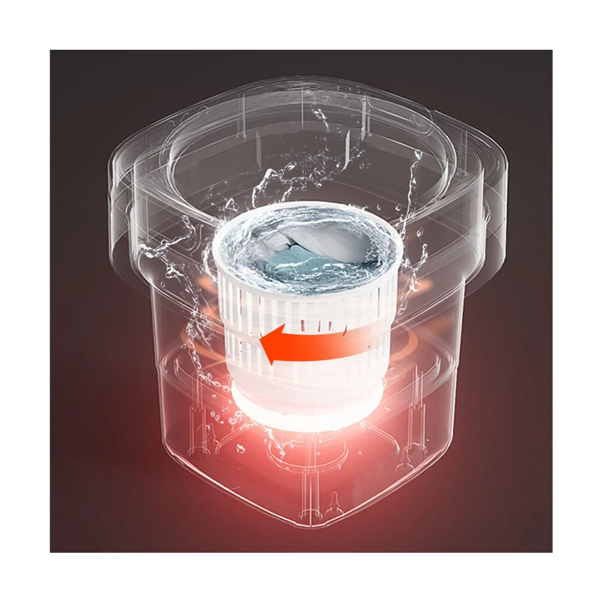 Portable Washing Machine 6.5L High Capacity Washer Half Automatic Wash Foldable Washing Machine Travelling US Plug-A