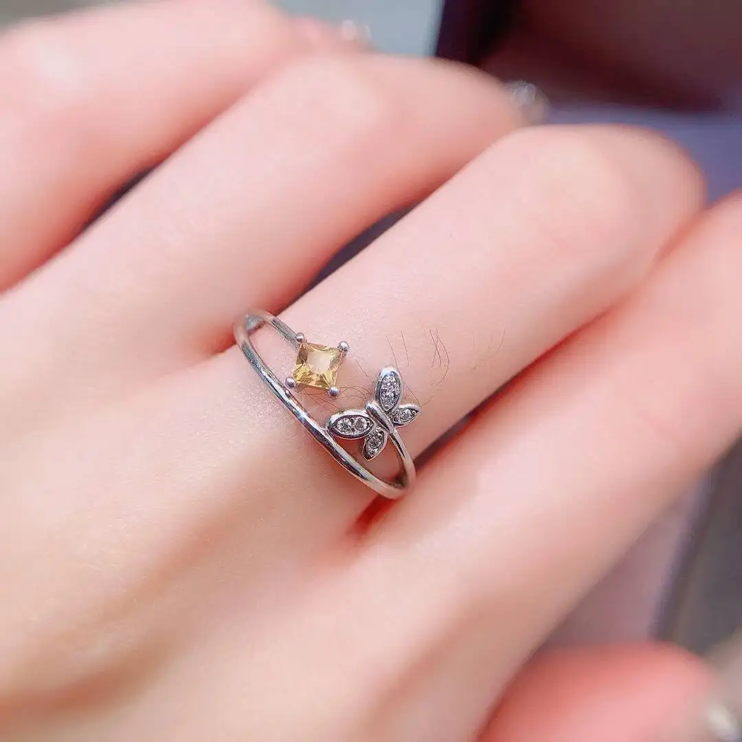 

KJJEAXCMY Jewelry Natural Women's Colored Sapphire Ring 925 silver inlay Colorful and splendid Crystal pure fire flash explosion