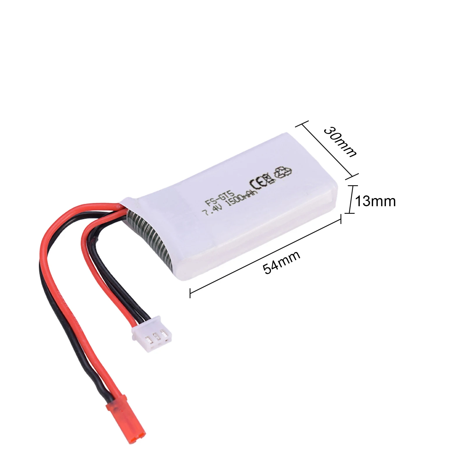 7.4V 1500mAh 2S Transmetteur Lipo Batterie pour Flysky FS-GT5 2.4G 6CH Télécommande pour RC Voiture Bateau Modèles Pièces