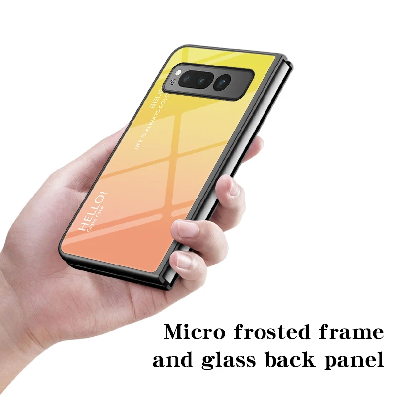 Szklane etui na telefon Google Pixel Fold z gradientowym wzorem — zdjęcie produktu 4