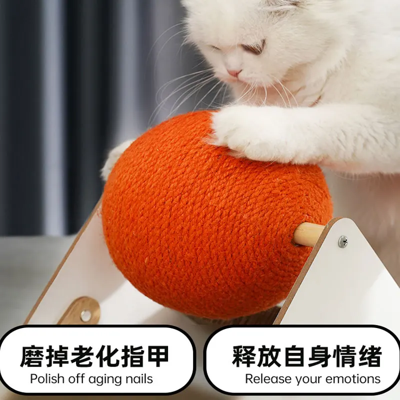 Vertical cat scratching ball, corrugated paper, triangular cat scratching board, not falling debris, self lifting, relieving str