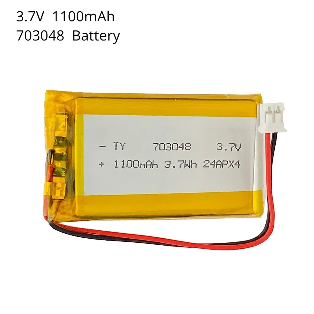 703048 3.7V1100mAh Lithium Rechargeable Battery for Beauty Instrument Early Education Machine Laptop GPS Driving Recorder